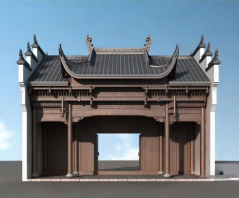 Chinese Style Ancient Architectural Buildings-ID:967804913