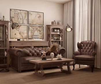 American Style Sofa Combination-ID:262839088