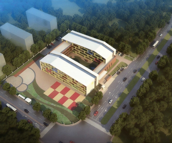 Modern Architectural Bird's-eye View Planning-ID:653774986