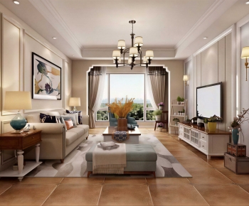 American Style A Living Room-ID:802369123