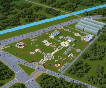 Modern Architectural Bird's-eye View Planning-ID:660882009