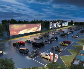Modern Outdoor Parking Lot-ID:446053039
