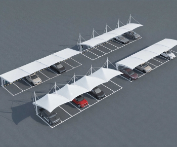 Modern Outdoor Parking Lot-ID:893014912