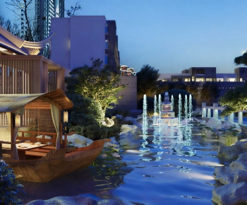 New Chinese Style Courtyard/landscape-ID:397464044