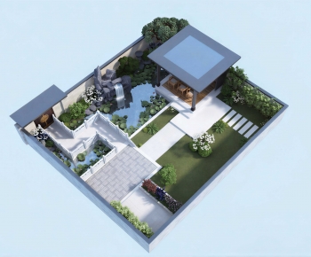 New Chinese Style Courtyard/landscape-ID:592749149