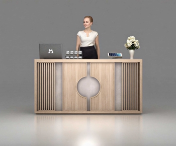 New Chinese Style Reception Desk-ID:586838967