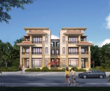 European Style Double Townhouse-ID:717432029