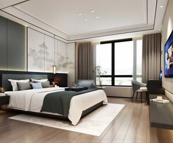 New Chinese Style Bedroom-ID:936893944