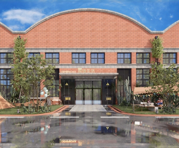 Industrial Style Facade Element-ID:889863019