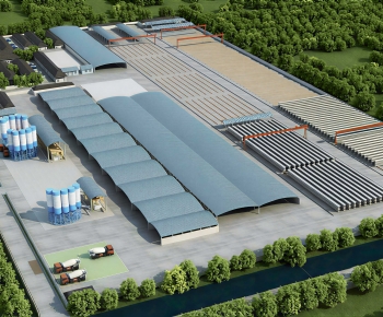 Modern Industrial Building-ID:974977973