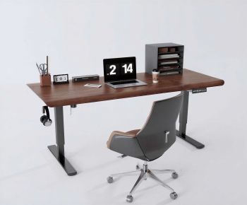 Modern Computer Desk And Chair-ID:973818066