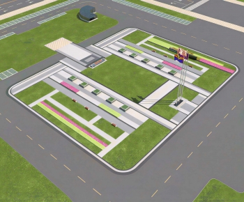 Modern Architectural Bird's-eye View Planning-ID:100560268
