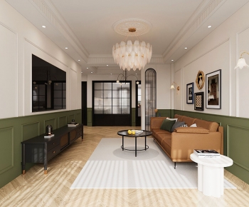 French Style A Living Room-ID:739729427