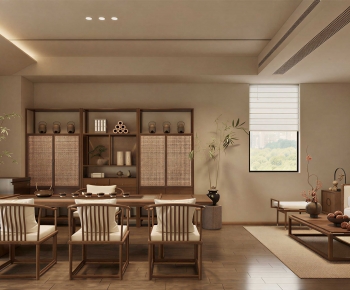 New Chinese Style A Living Room-ID:231163988