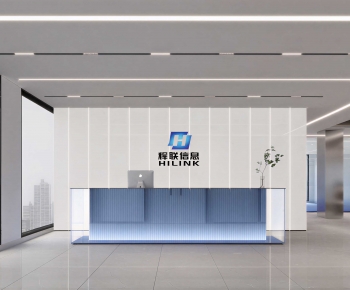 Modern Office Reception Desk-ID:738218074