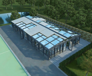 Modern Glass Sunshine Room-ID:840837969