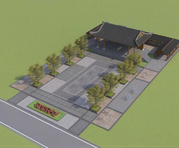 New Chinese Style Courtyard/landscape-ID:768904924