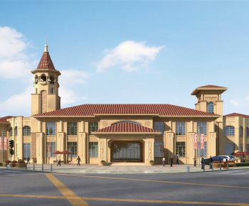 Mediterranean Style Public Building-ID:917270901