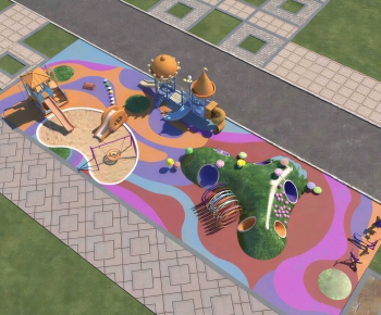 Modern Park Landscape-ID:633790977