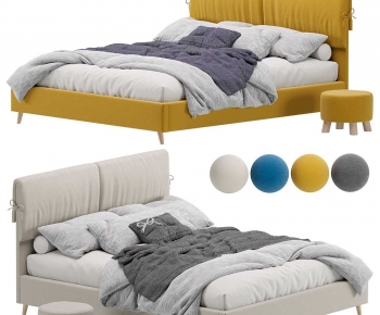Modern Double Bed-ID:904809009