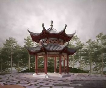 Chinese Style Ancient Architectural Buildings-ID:786119949