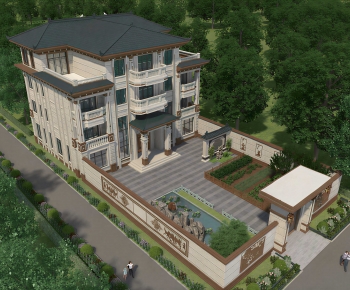 New Chinese Style Courtyard/landscape-ID:964014054