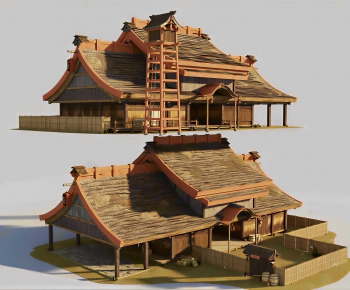Chinese Style Appearance Of Commercial Building-ID:731936933