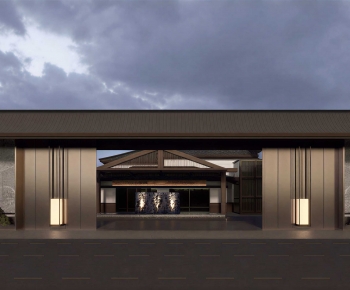 New Chinese Style Appearance Of Commercial Building-ID:581577066