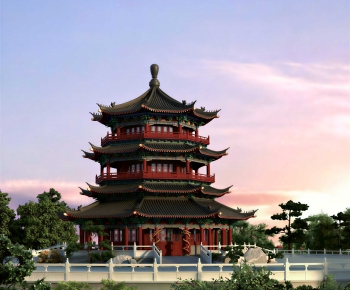 Chinese Style Ancient Architectural Buildings-ID:204410646