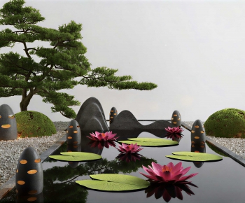 Japanese Style Rockery Waterscape-ID:786107069