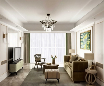 Modern A Living Room-ID:665611037