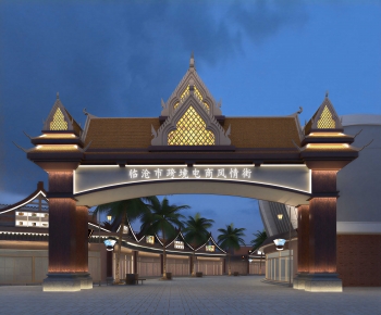 Southeast Asian Style Facade Element-ID:886538986