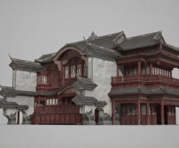 New Chinese Style Ancient Architectural Buildings-ID:890222073