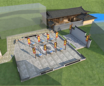 New Chinese Style Courtyard/landscape-ID:741449122