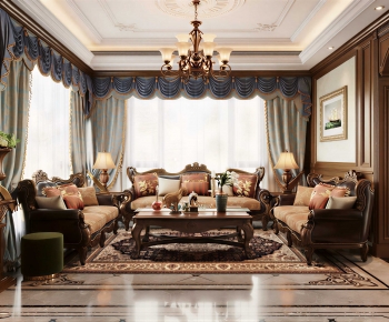 European Style A Living Room-ID:695499909
