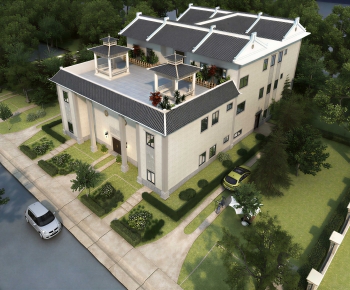 New Chinese Style Detached Villa-ID:396620043