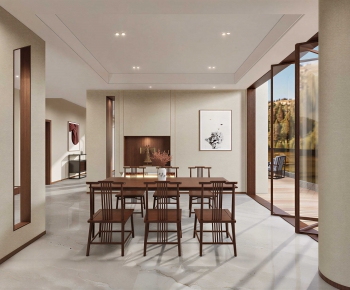 New Chinese Style Dining Room-ID:690452107