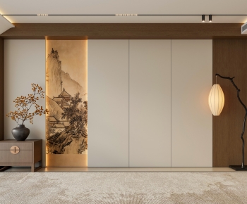 New Chinese Style TV Wall-ID:419919579