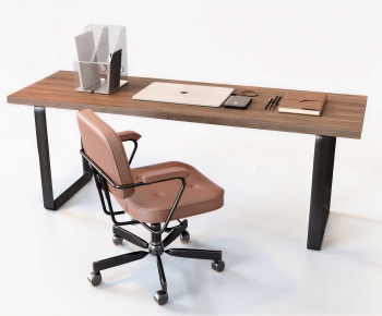 Modern Office Desk And Chair-ID:839225055