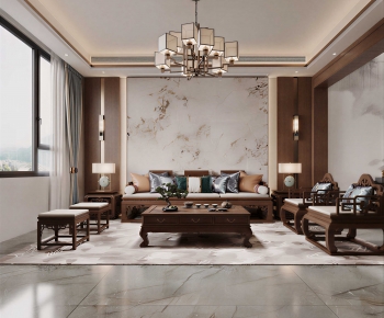 New Chinese Style A Living Room-ID:115142112