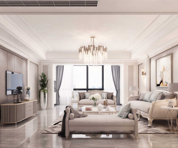 Simple European Style A Living Room-ID:867780924