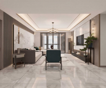 New Chinese Style A Living Room-ID:570242886
