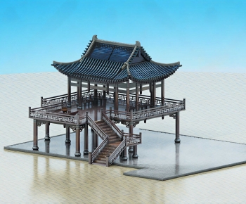 Chinese Style Ancient Architectural Buildings-ID:563942917