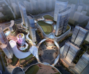 Modern Architectural Bird's-eye View Planning-ID:282207015