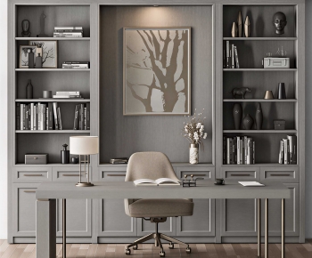 Modern Office Desk And Chair-ID:803690087
