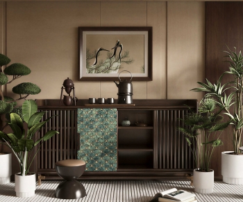 New Chinese Style Side Cabinet-ID:894006014