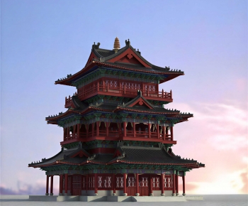 Chinese Style Ancient Architectural Buildings-ID:469849115