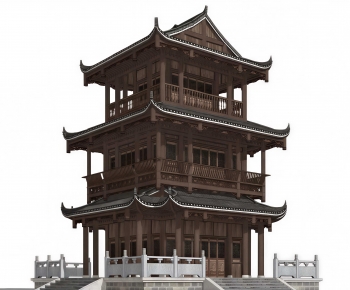 Chinese Style Ancient Architectural Buildings-ID:991668943