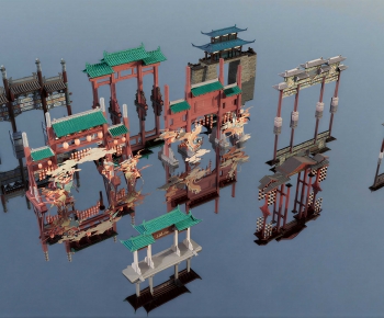 Chinese Style Building Component-ID:422179947