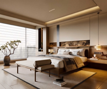 New Chinese Style Bedroom-ID:246140967